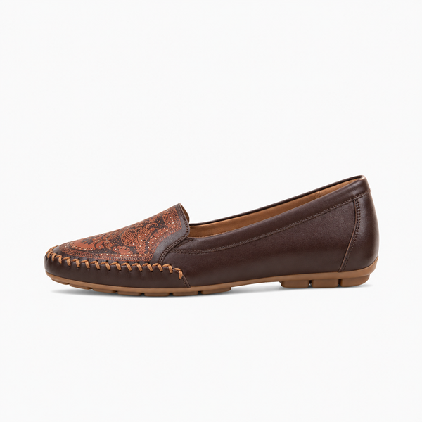 Womens Embroidered Comfort Loafers
