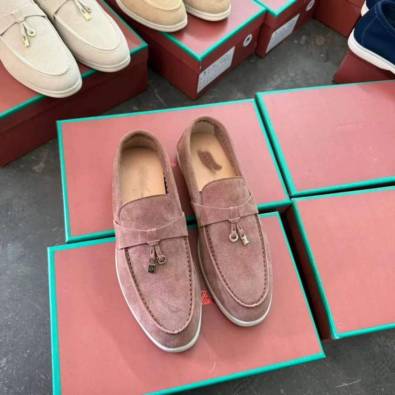 Women's Leather Tassel Slip-On Loafers
