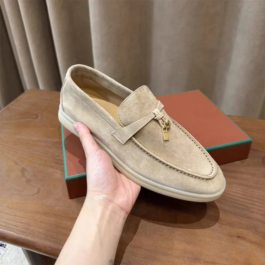 Women's Leather Tassel Slip-On Loafers