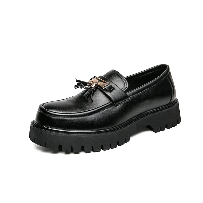 Women's Black Platform Wedding Loafers