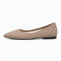 Apricot Womens Pointed Toe Knit Ballet Flats - women's ballet flats UK
