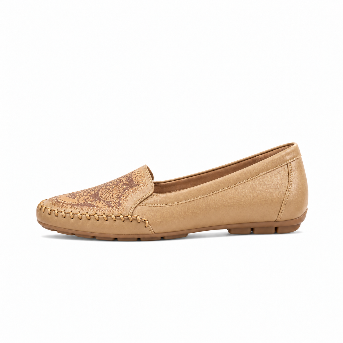 Apricot Womens Embroidered Comfort Loafers - womens loafers UK