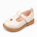 Beige Kids Strappy Woven Leather Ballet Flats - kids leather Mary Jane ballet flats with tan sole