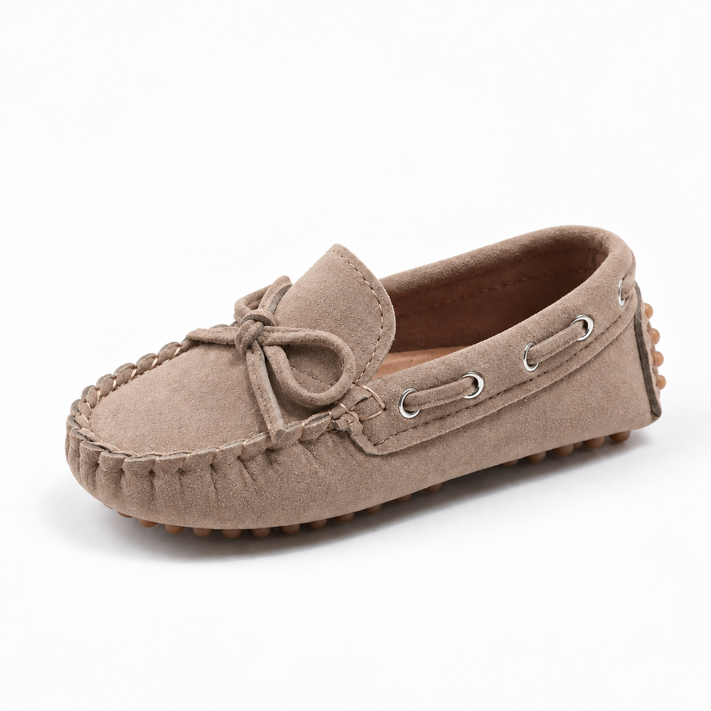 Beige Kids Bow Ballet Flats - kids ballet flats UK