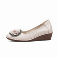 Beige Womens Wedge Loafers - women's loafers UK
