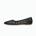 Black Womens Leather Woven Loafers - women's leather loafers UK