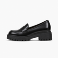 Black Womens Platform Loafers - women's loafers UK