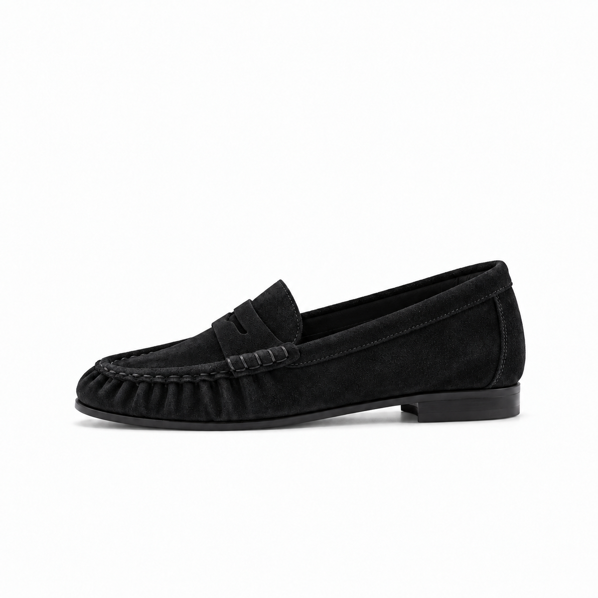 Black Womens Leather Retro Loafers - women's leather loafers UK