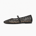 Black Womens Mesh Hollow Out Loafers - women's loafers UK