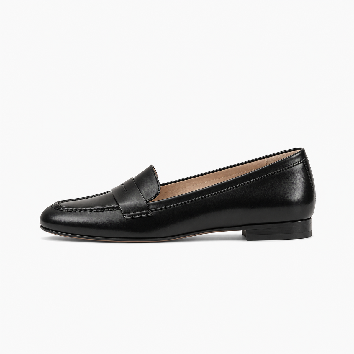 Black Chain Womens Leather Chain Loafers - women's leather loafers UK