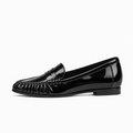 Black Patent Leather Womens Leather Comfort Loafers - women's leather loafers UK