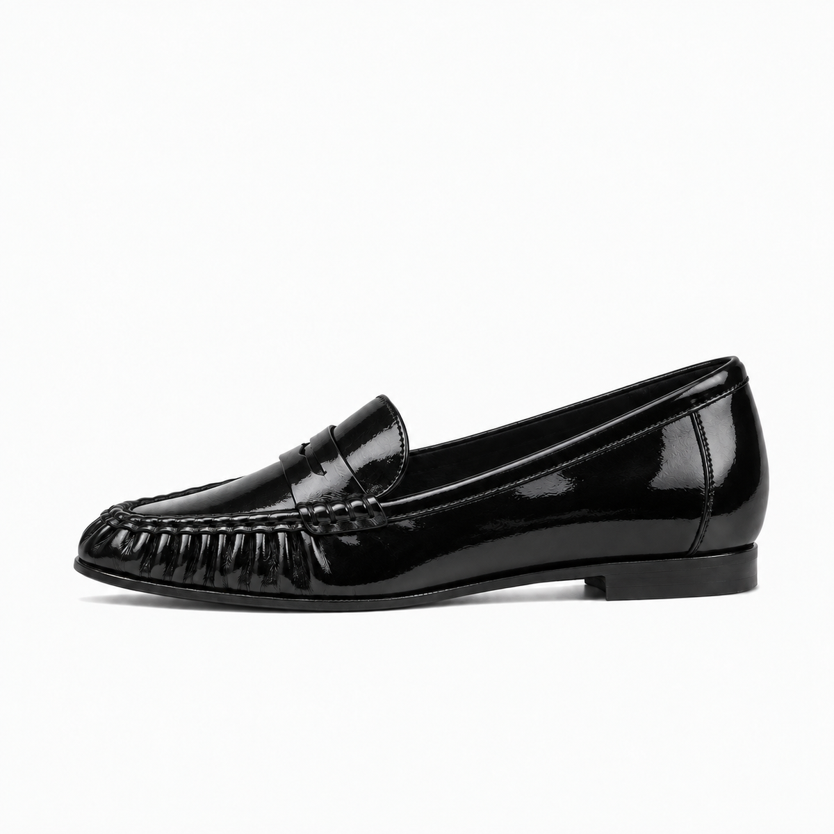 Black Patent Leather Womens Leather Comfort Loafers - women's leather loafers UK