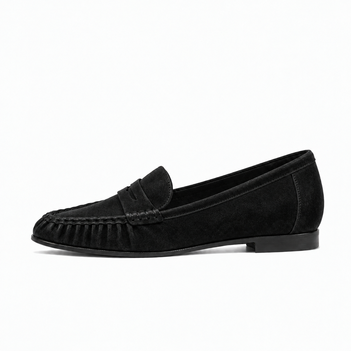 Black Suede Womens Leather Comfort Loafers - women's leather loafers UK