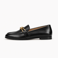 Black Womens Horsebit Chain Loafers - womens loafers UK