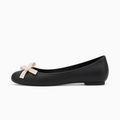 Black Womens Butterfly Bow Jelly Ballet Flats - women's ballet flats UK