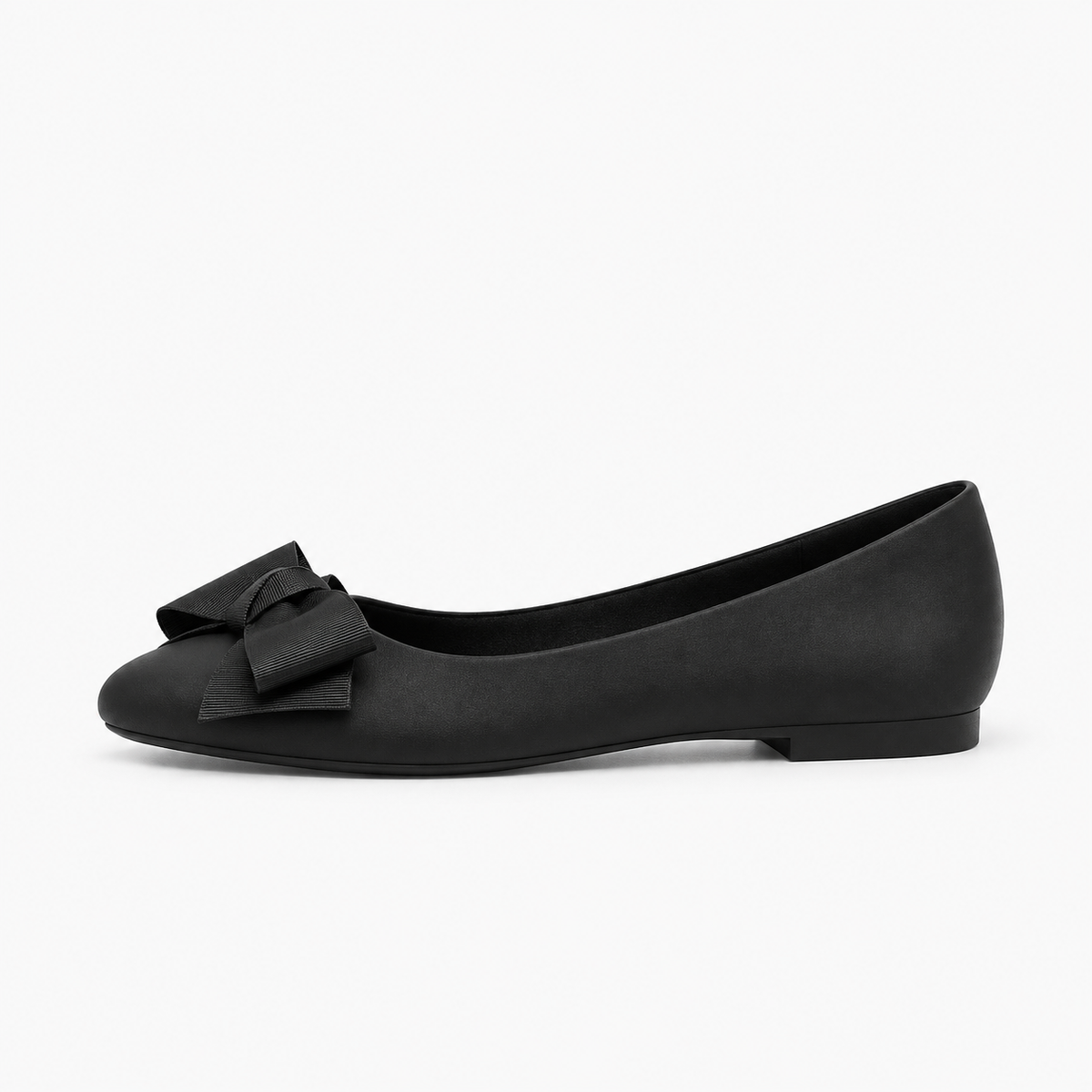 Black Womens Bow Ballet Flats - women's ballet flats UK