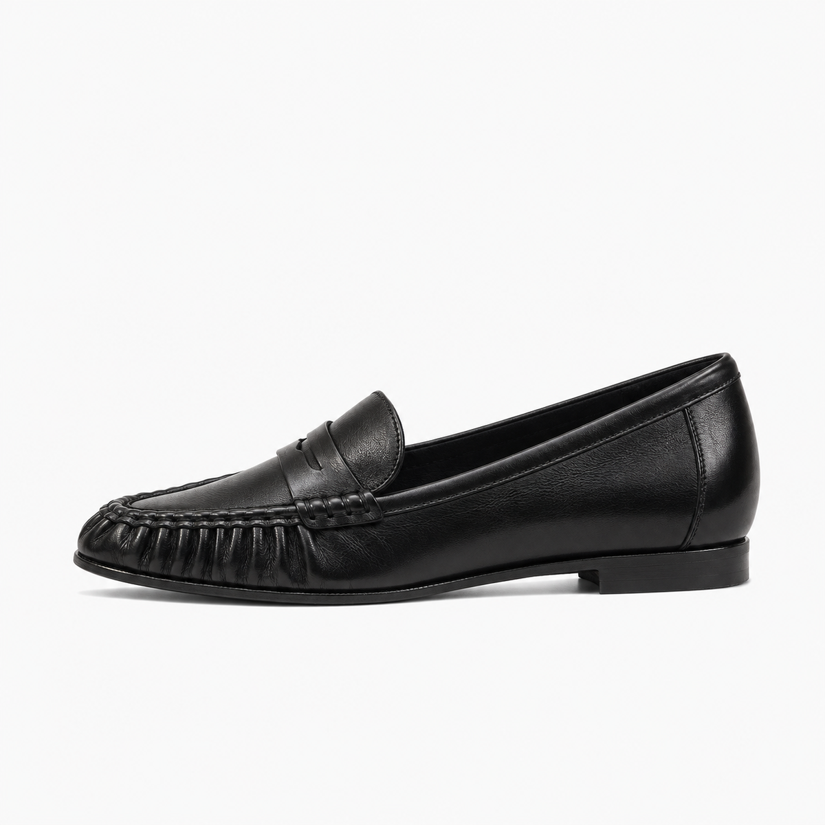 Black Womens Leather Comfort Loafers - women's leather loafers UK
