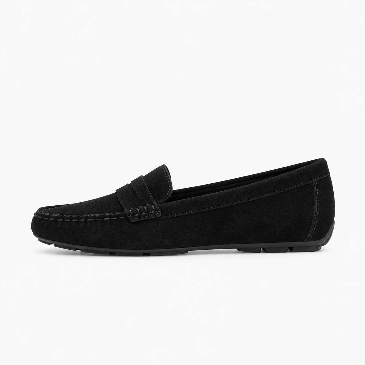Black Womens Driving Breathable Comfort Loafers - women's loafers UK