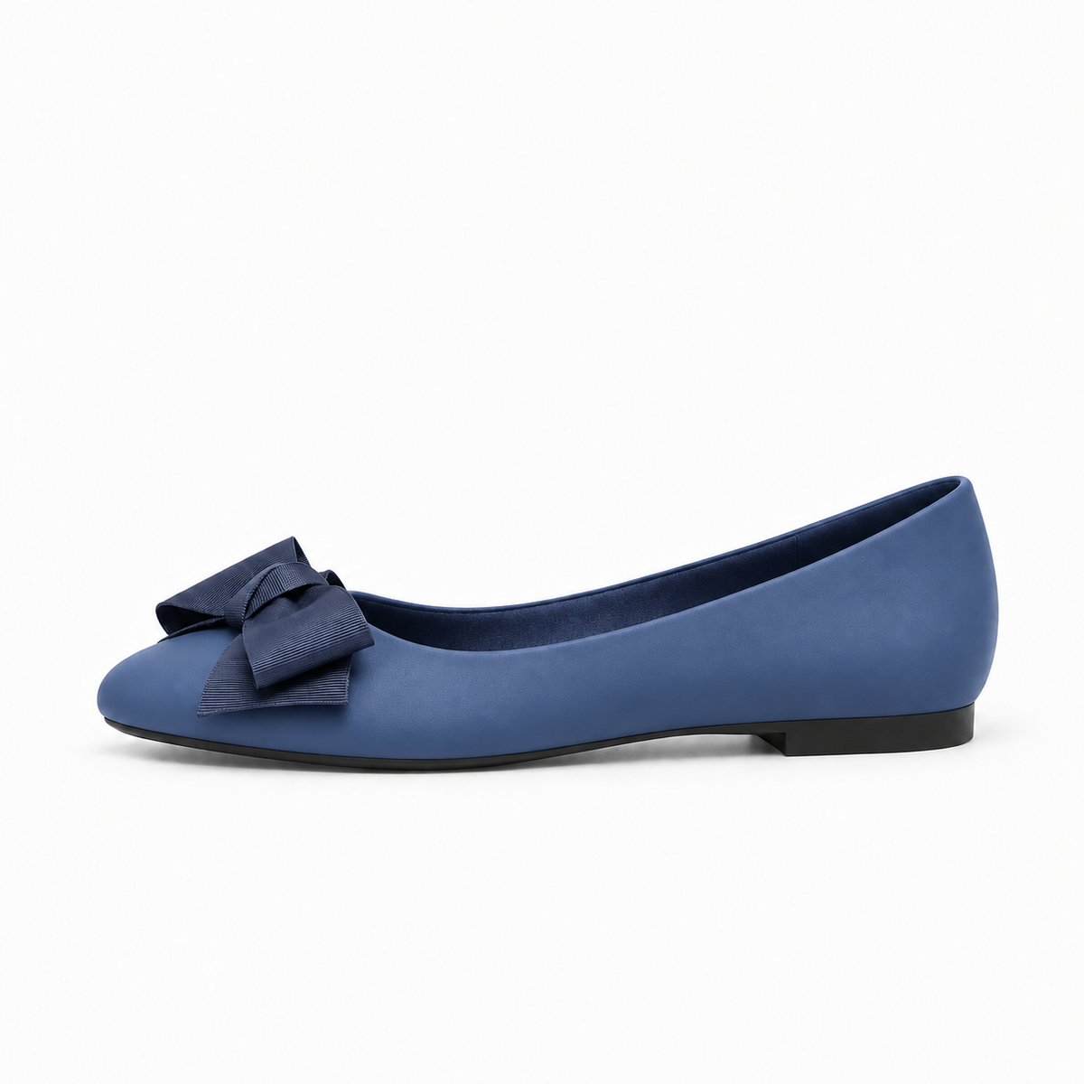 Blue Womens Bow Ballet Flats - women's ballet flats UK