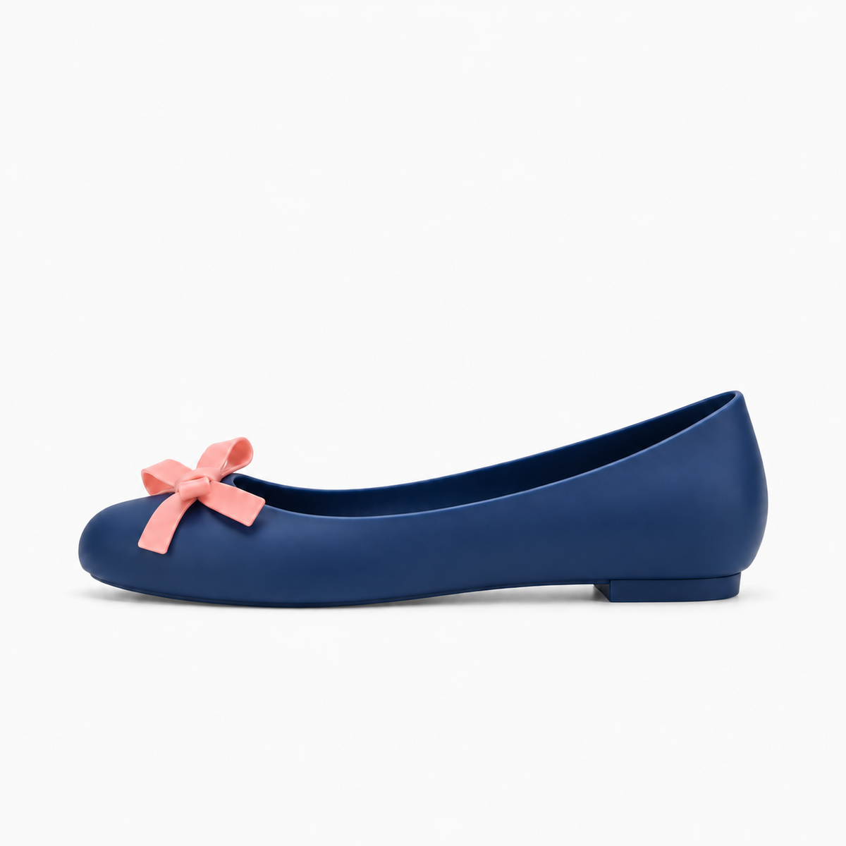Blue + Peach Womens Butterfly Bow Jelly Ballet Flats - women's ballet flats UK