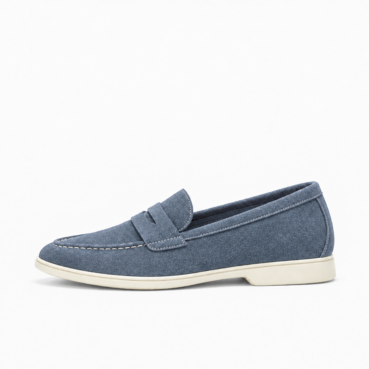 Blue Womens Leather Comfort Smart Loafers - women's leather loafers UK