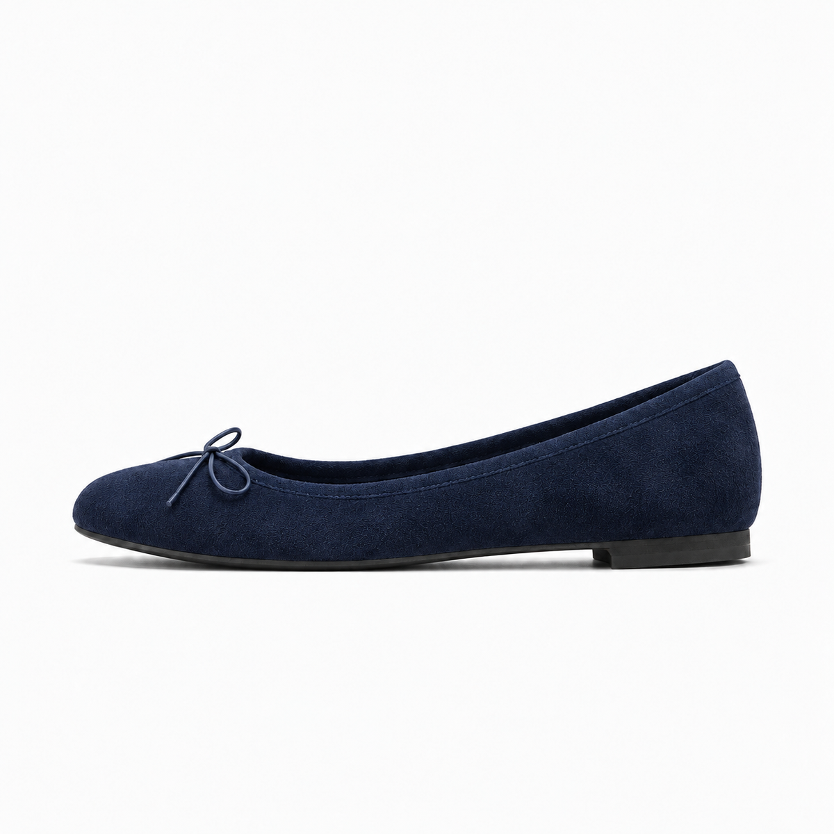 Blue Womens Bow Everyday Ballet Flats - women's ballet flats UK