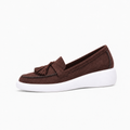 Brown Womens Tassel Chunky Loafers - women's loafers UK