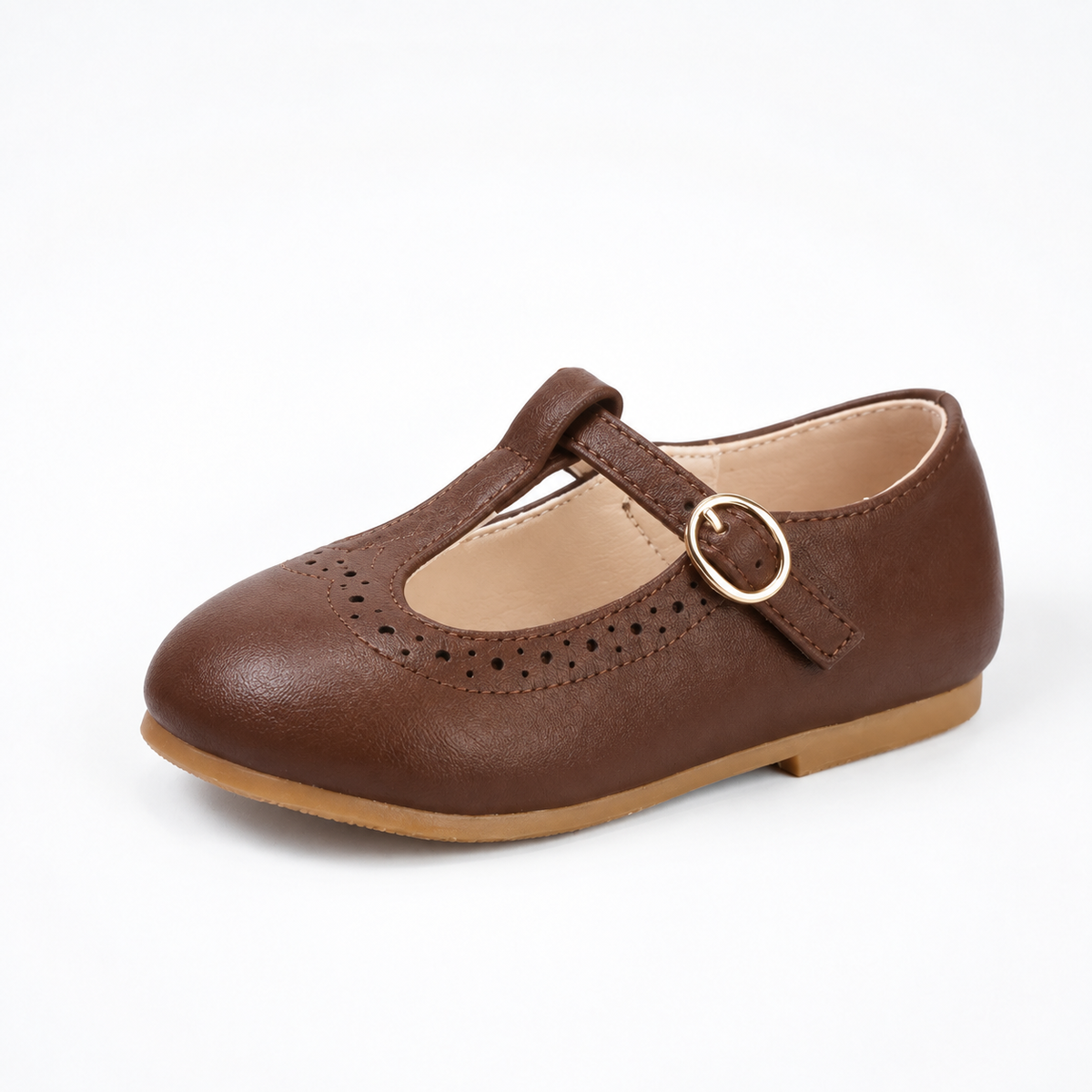 Brown Kids Mary Jane Ballet Flats - childrens Mary Jane shoes UK