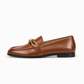 Brown Womens Horsebit Chain Loafers - ladies loafers UK