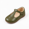 Green Kids Soft Sole Retro Ballet Flats - kids ballet flats UK