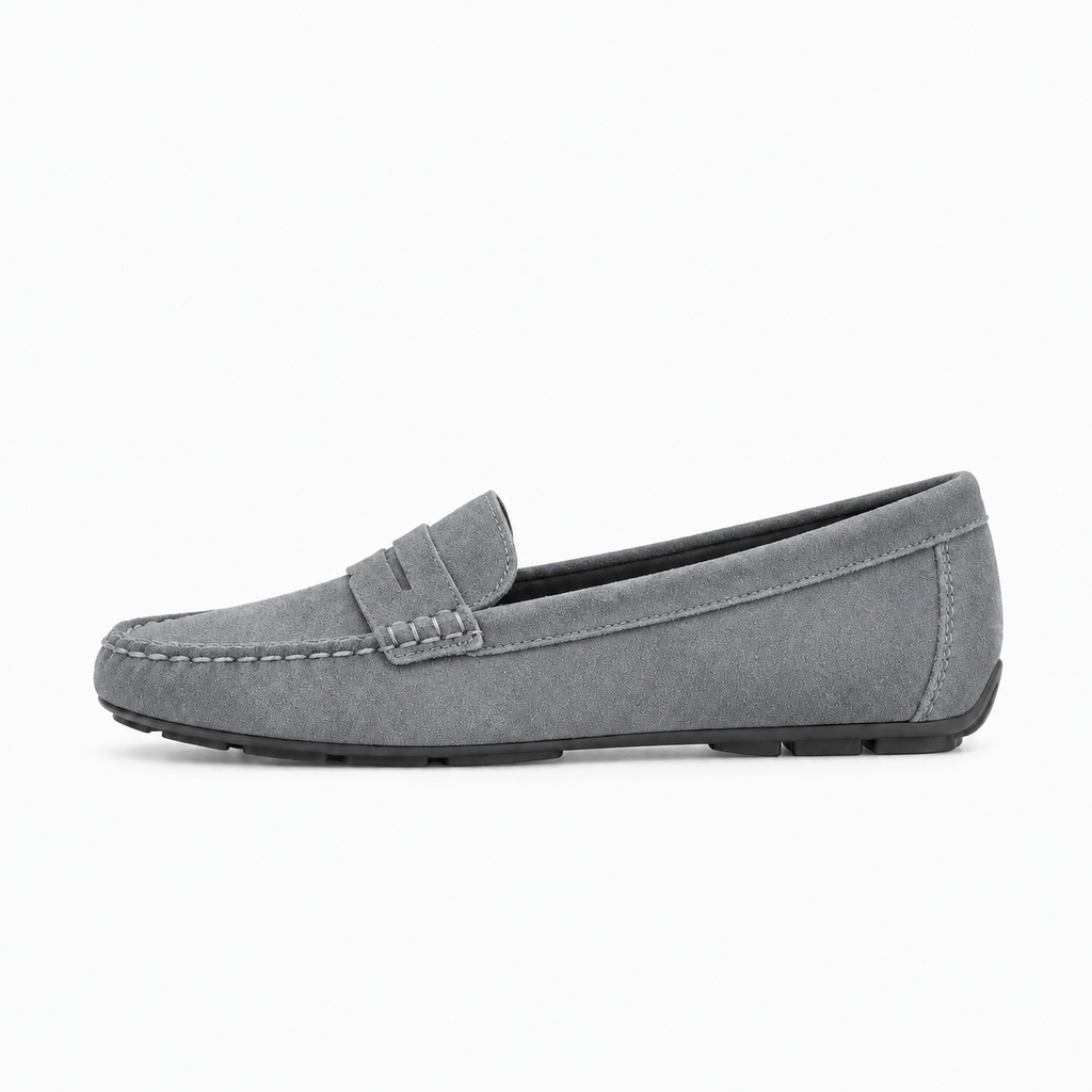 Grey Womens Driving Breathable Comfort Loafers - women's loafers UK