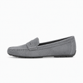 Grey Womens Driving Breathable Comfort Loafers - women's loafers UK
