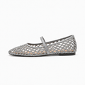 Grey Womens Mesh Hollow Out Loafers - women's loafers UK