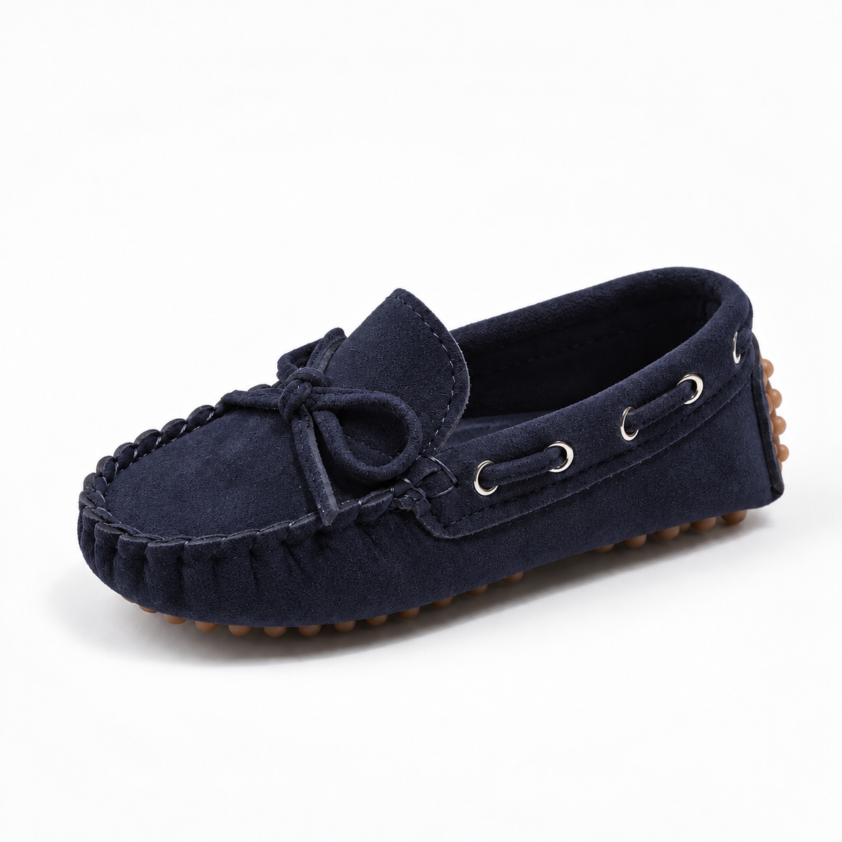 Navy Blue Kids Bow Ballet Flats - kids ballet flats UK