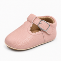 Pink Baby Mary Jane Pre Walker Shoes with buckle strap, soft baby first walking shoes