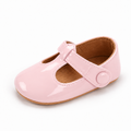 Pink Baby Leather Non Slip Ballet Flats - baby ballet flats UK