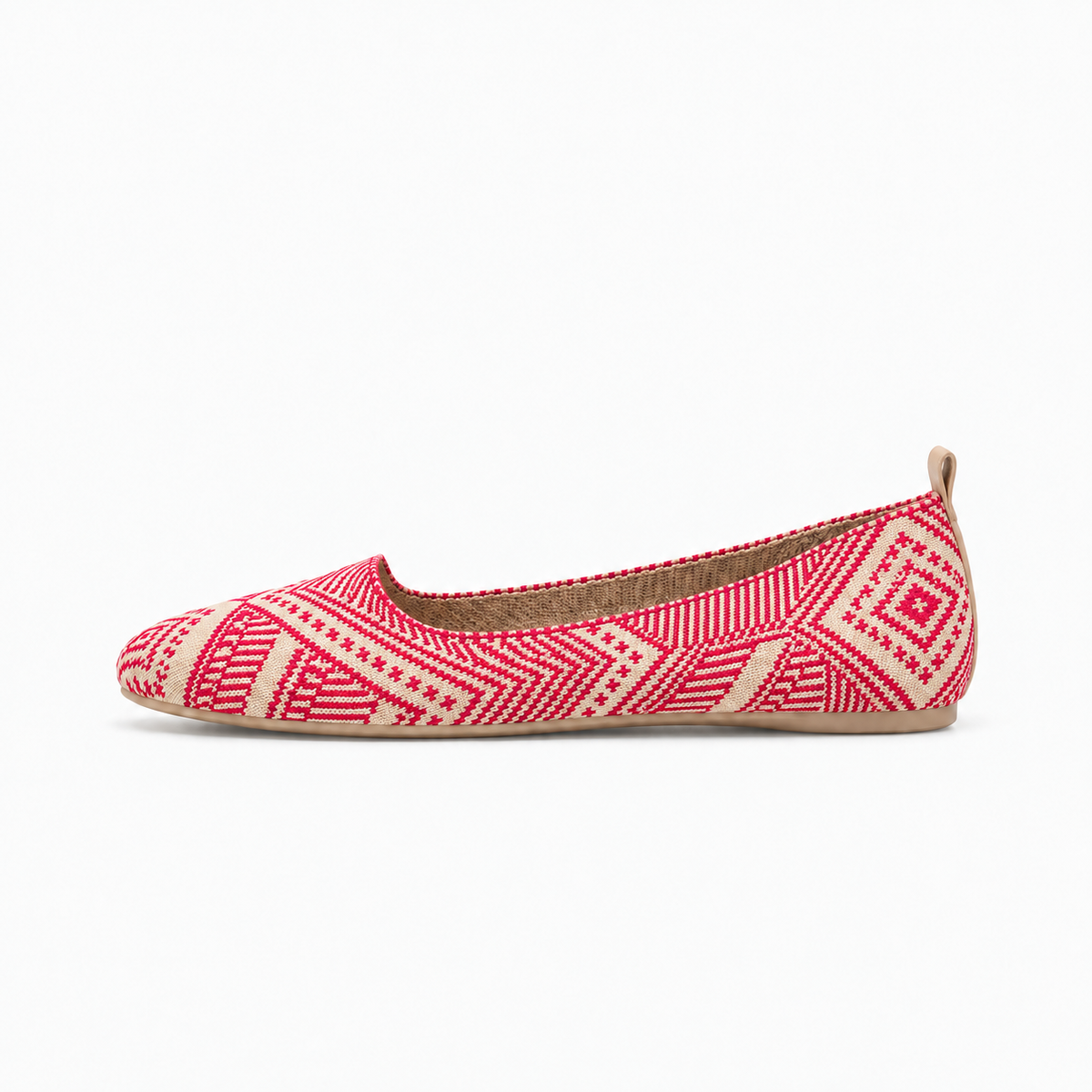 Pink Womens Knit Loafers - women's loafers UK