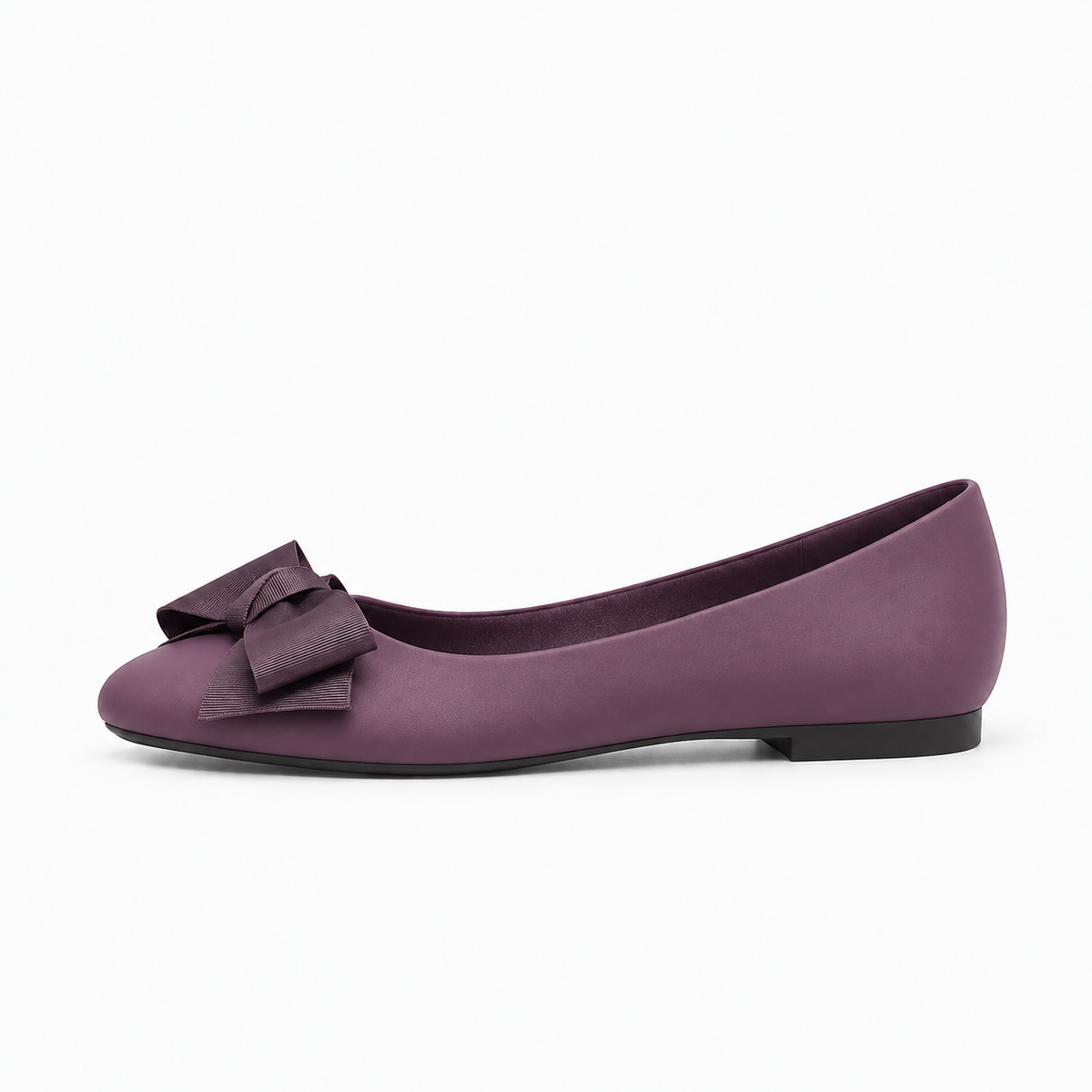 Purple Womens Bow Ballet Flats - women's ballet flats UK