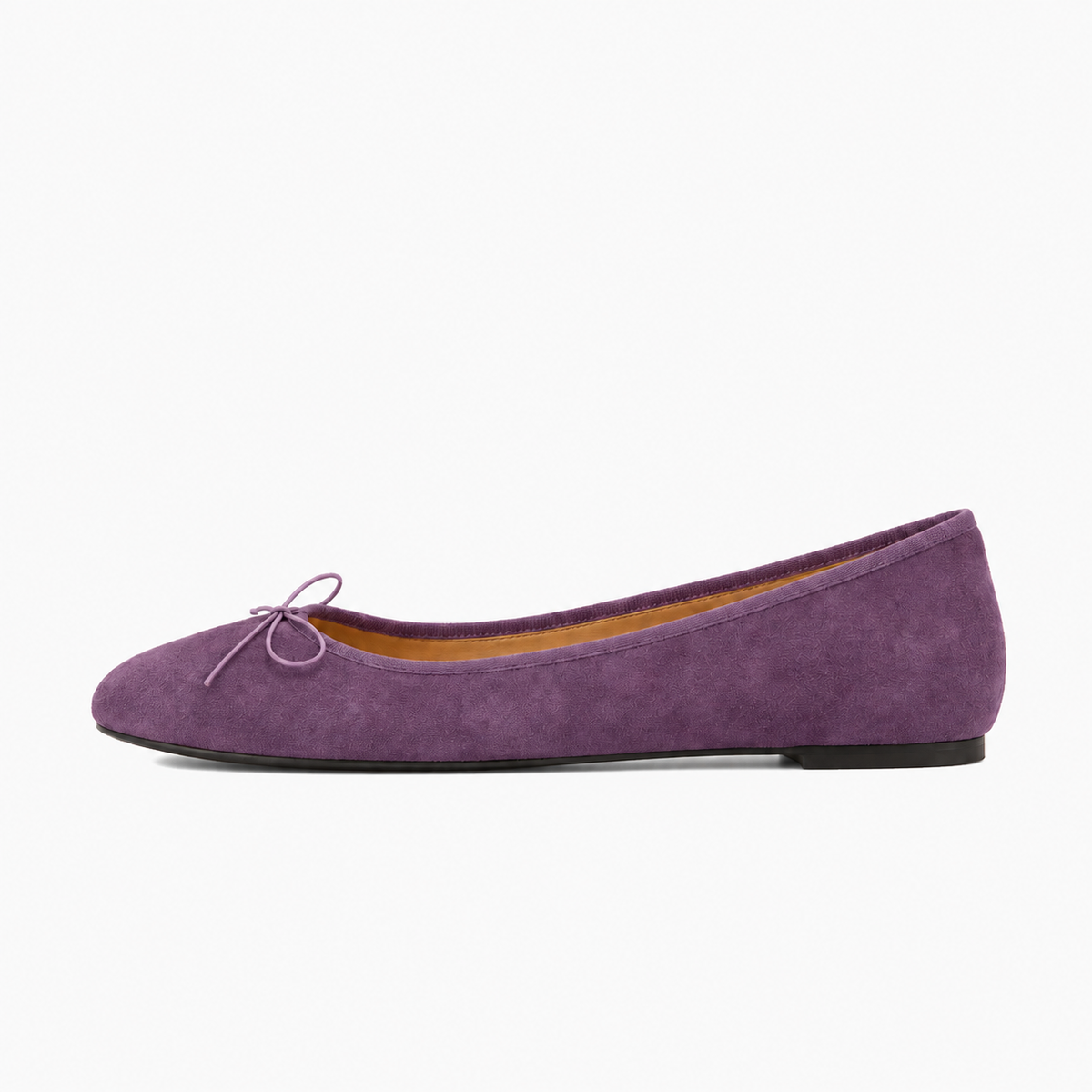 Purple Womens Butterfly Bow Everyday Ballet Flats - women's ballet flats UK