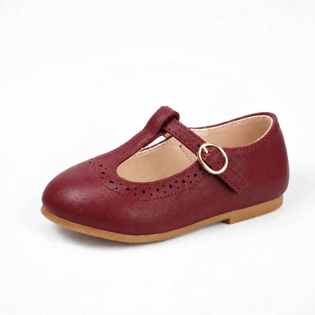 Red Kids Mary Jane Ballet Flats - childrens Mary Jane shoes UK