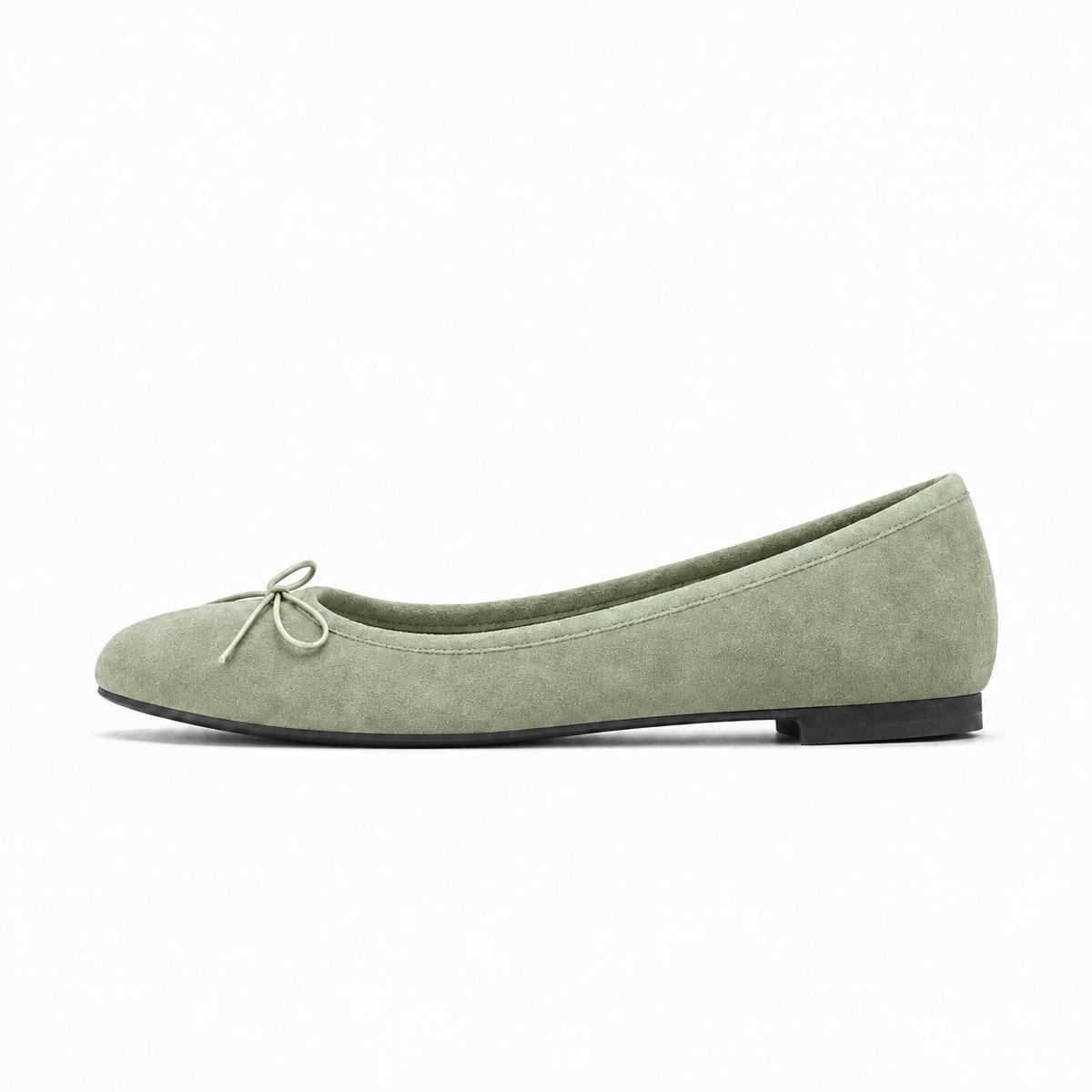 Sage Green Womens Bow Everyday Ballet Flats - women's ballet flats UK