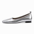 Silver Womens Square Toe Loafers - women's loafers UK