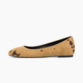 Tan Womens Leather Everyday Ballet Flats - women's ballet flats UK