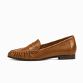Tan Womens Leather Comfort Loafers - women's leather loafers UK
