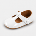 White Baby Leather Non Slip Ballet Flats - baby ballet flats UK