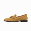 Yellow Womens Tassel Suede Comfort Loafers - women's suede loafers UK
