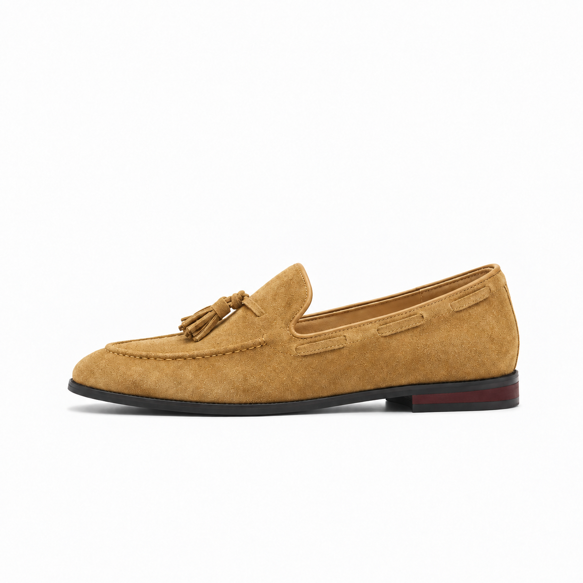 Yellow Womens Tassel Suede Comfort Loafers - women's suede loafers UK