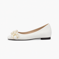 Womens Pearl Square Toe Ballet Flats product view - women's ballet flats UK