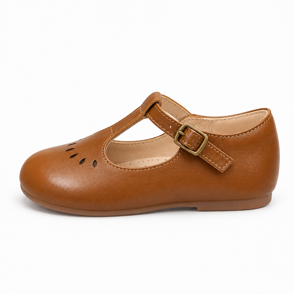 Kids Soft Sole Retro Ballet Flats side view - kids ballet flats UK