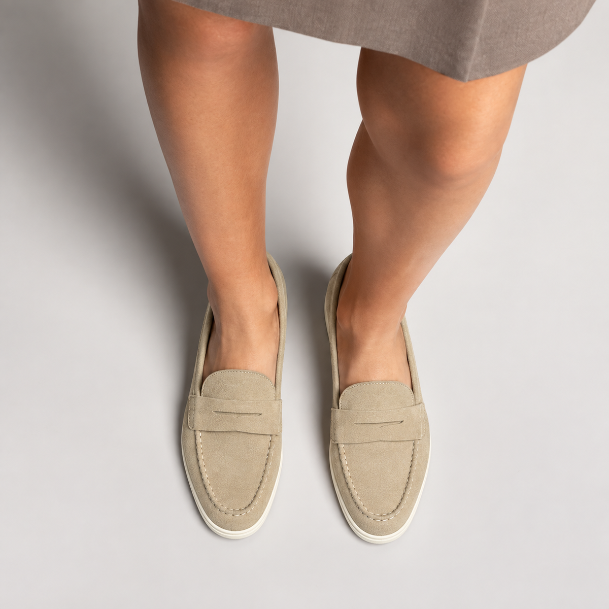 Womens Leather Comfort Smart Loafers side view - women's leather loafers UK